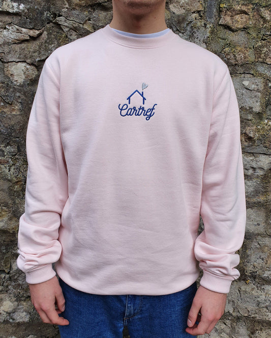 Sweatshirt - Cartref / Home - Light Pink