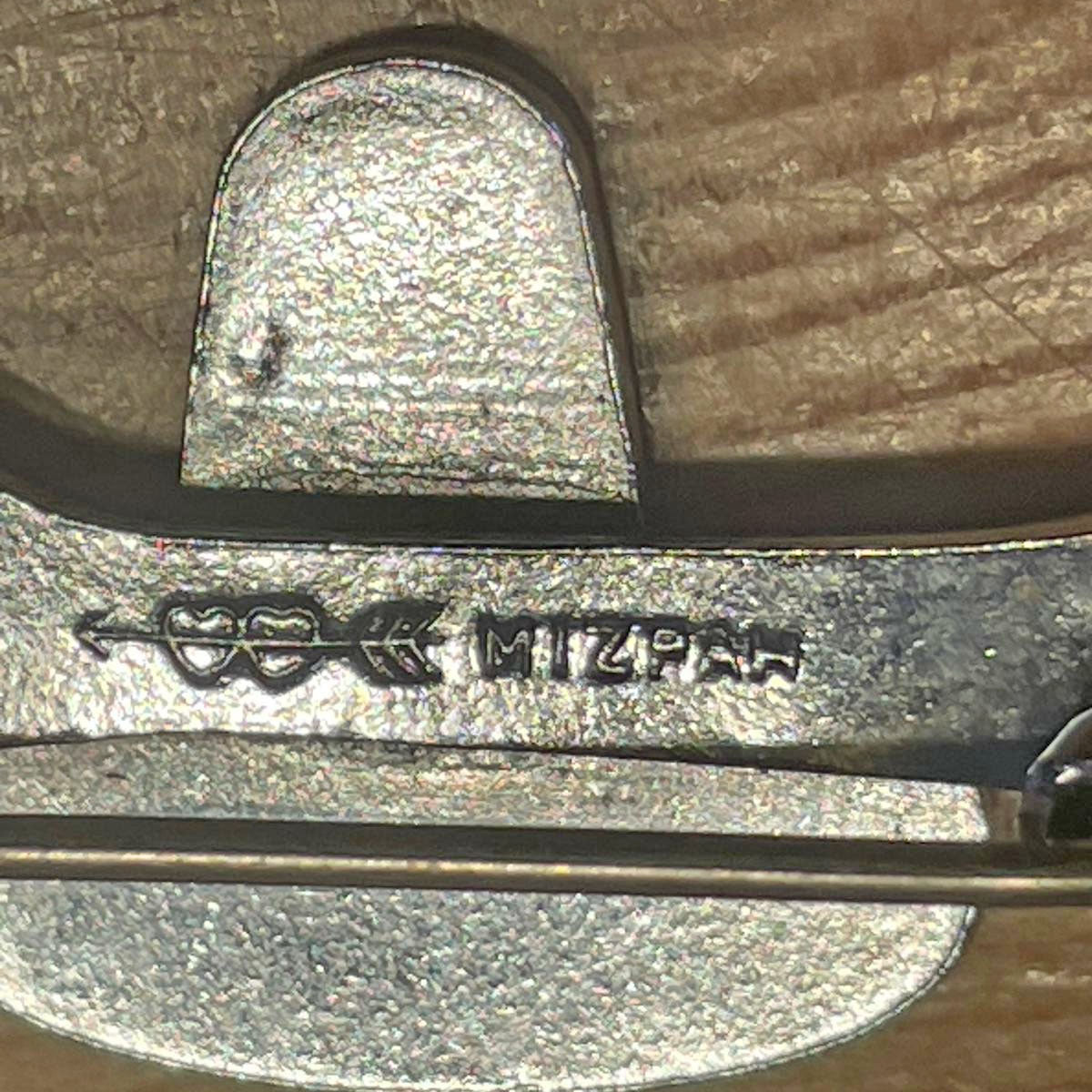 Pin Badge / Brooch - Vintage - Welsh Lady Hat and Leek - Mizpah (Preloved)