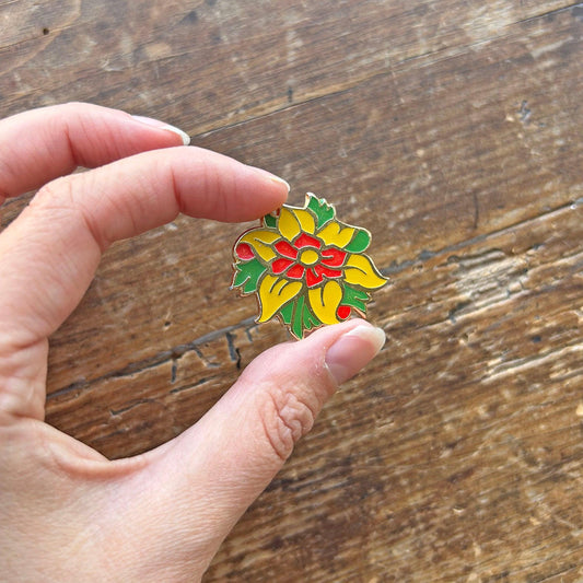 Pin Badge / Brooch - Enamel Metal - Welsh Daffodil (Preloved)