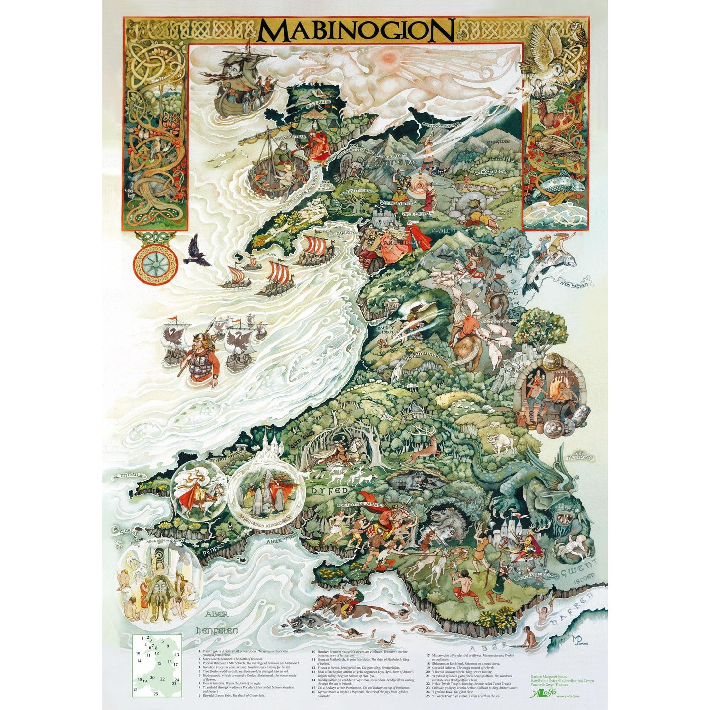 Poster - Cymru - Mabinogion Map