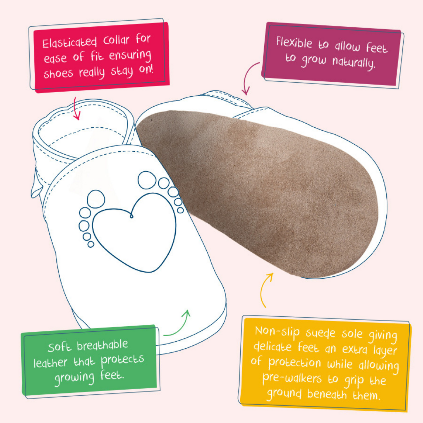 Baby Shoes - Leather - Sheep / Lambs
