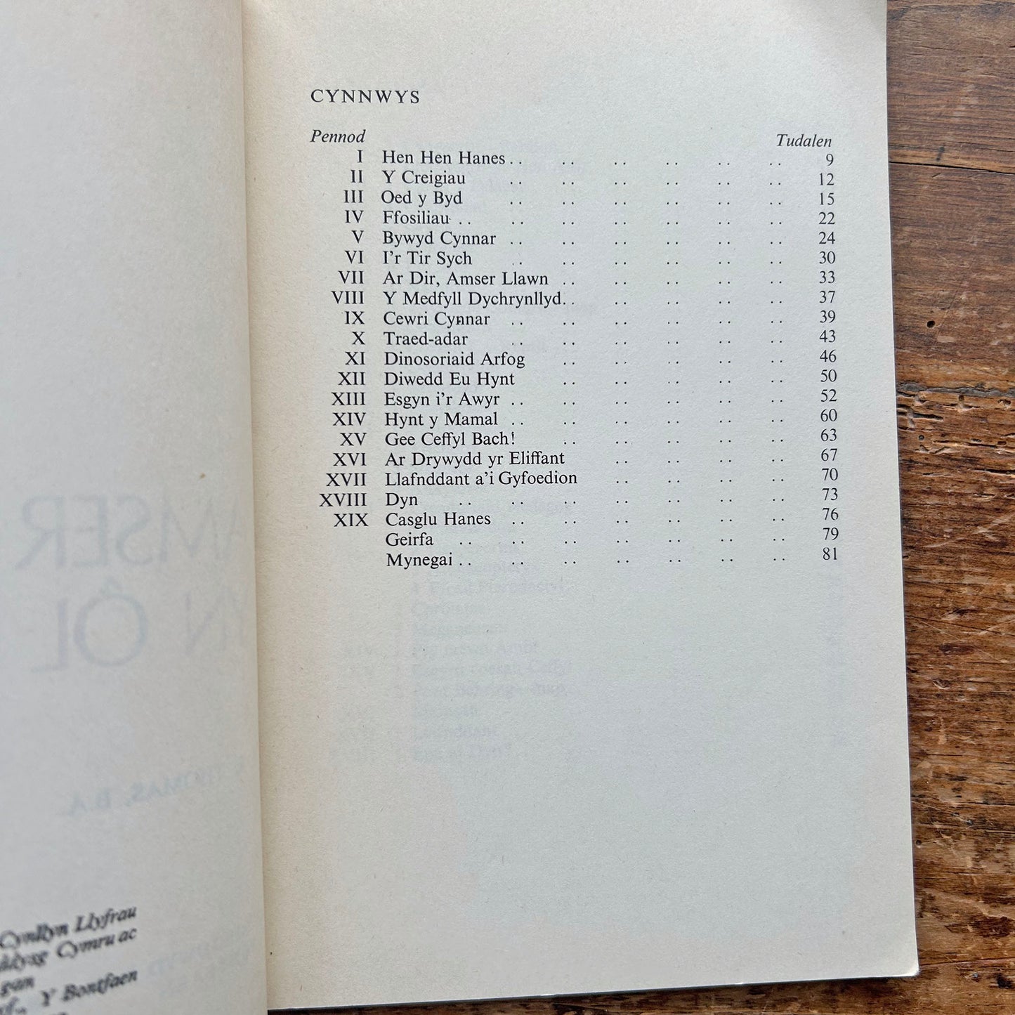Amser Maith un Ôl - Vintage Welsh Science Book (Preloved)