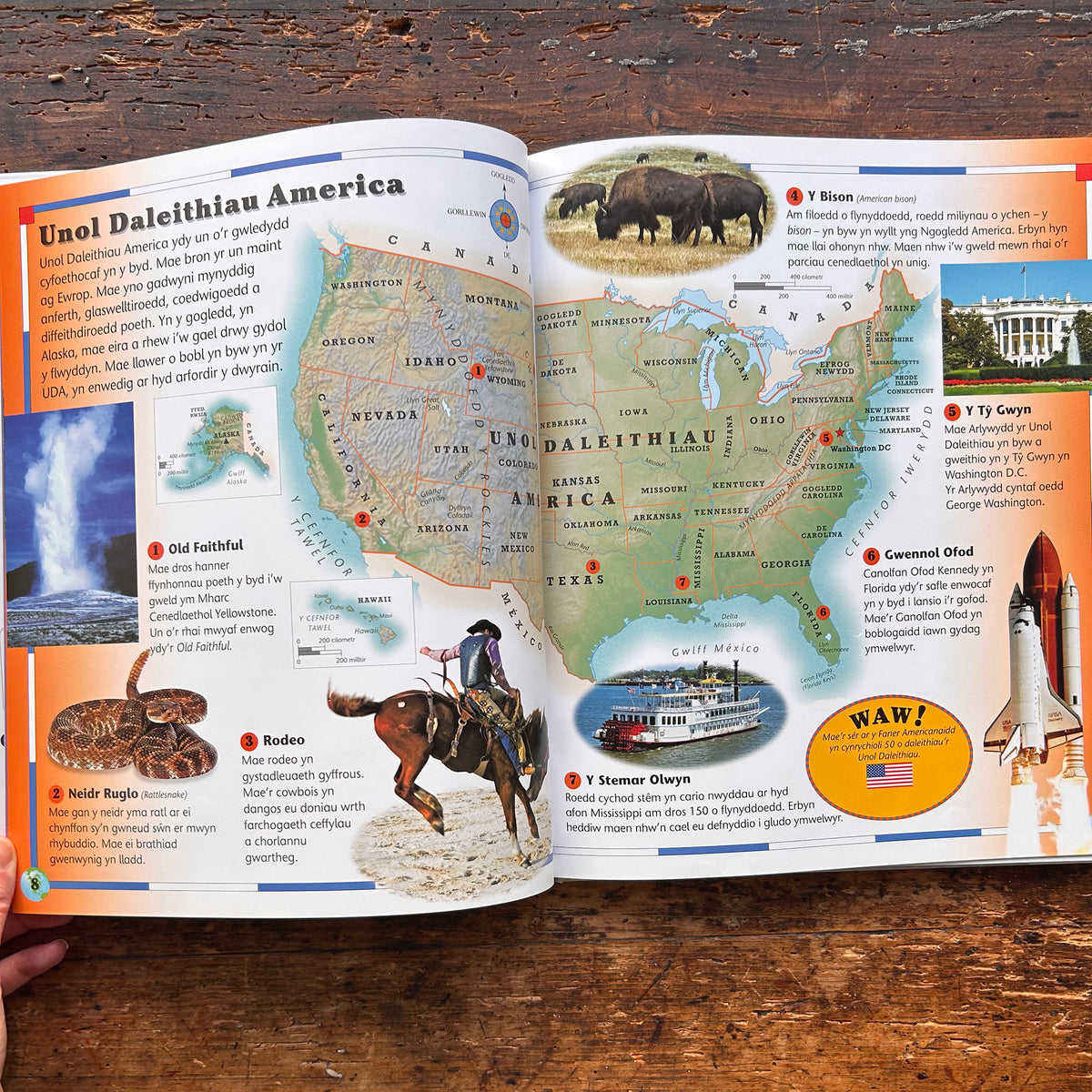 Atlas Mawr y Byd - The Big World Atlas in Welsh (Preloved)