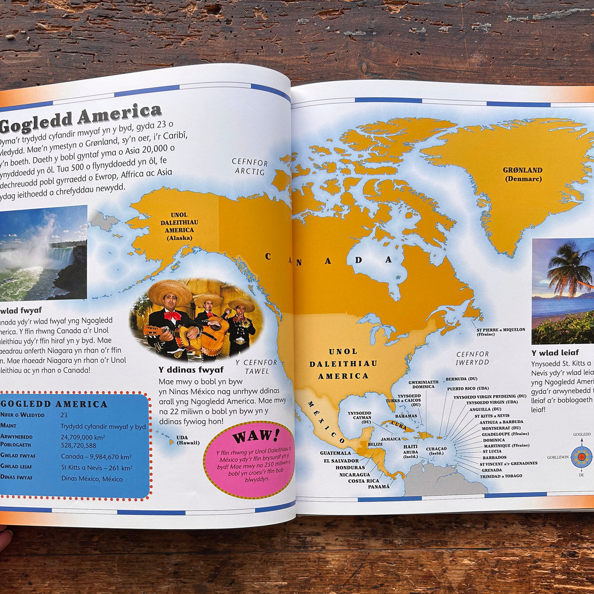 Atlas Mawr y Byd - The Big World Atlas in Welsh (Preloved)