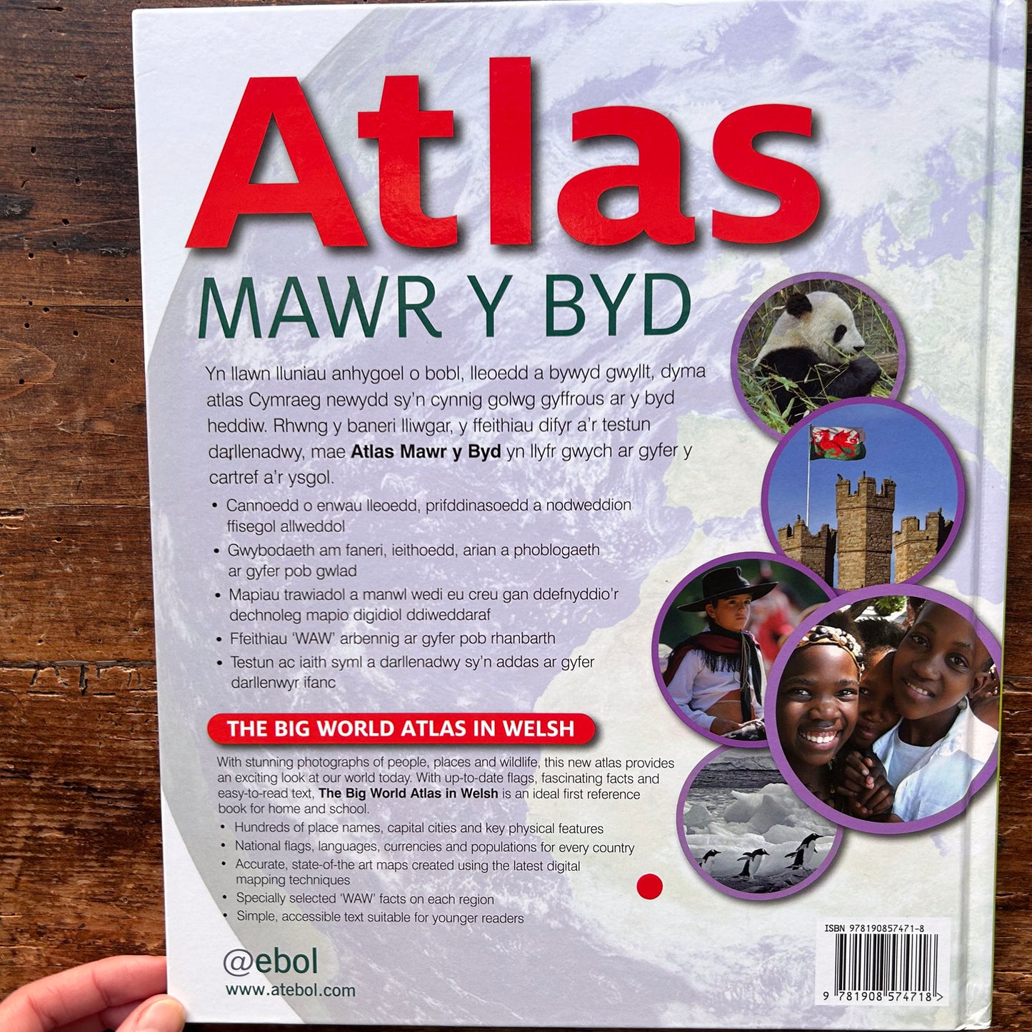 Atlas Mawr y Byd - The Big World Atlas in Welsh (Preloved)