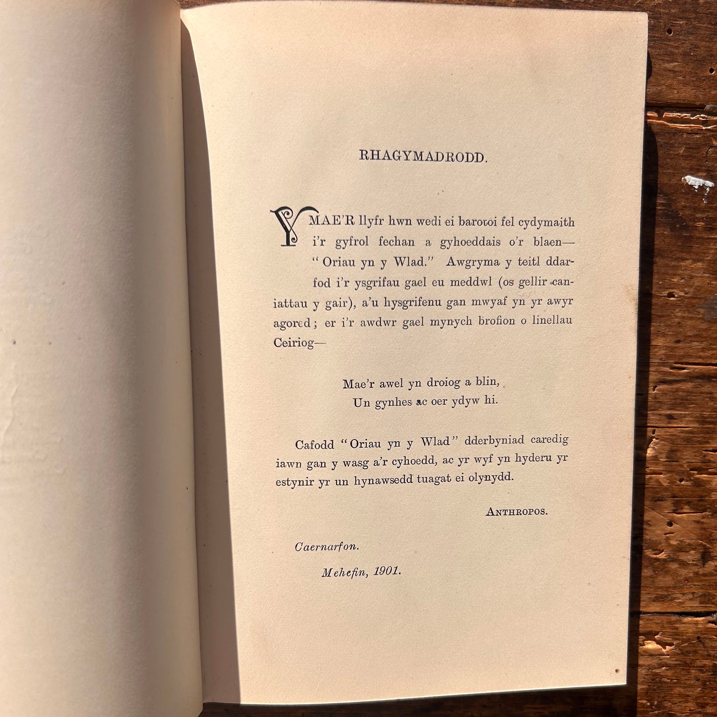 Awel a Heulwen - Anthropos - 1901 (Preloved)