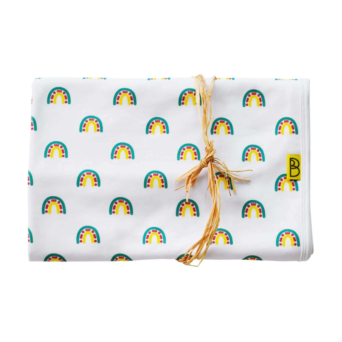 Baby Blanket - Organic Cotton – Enfys / Rainbow - Personalised