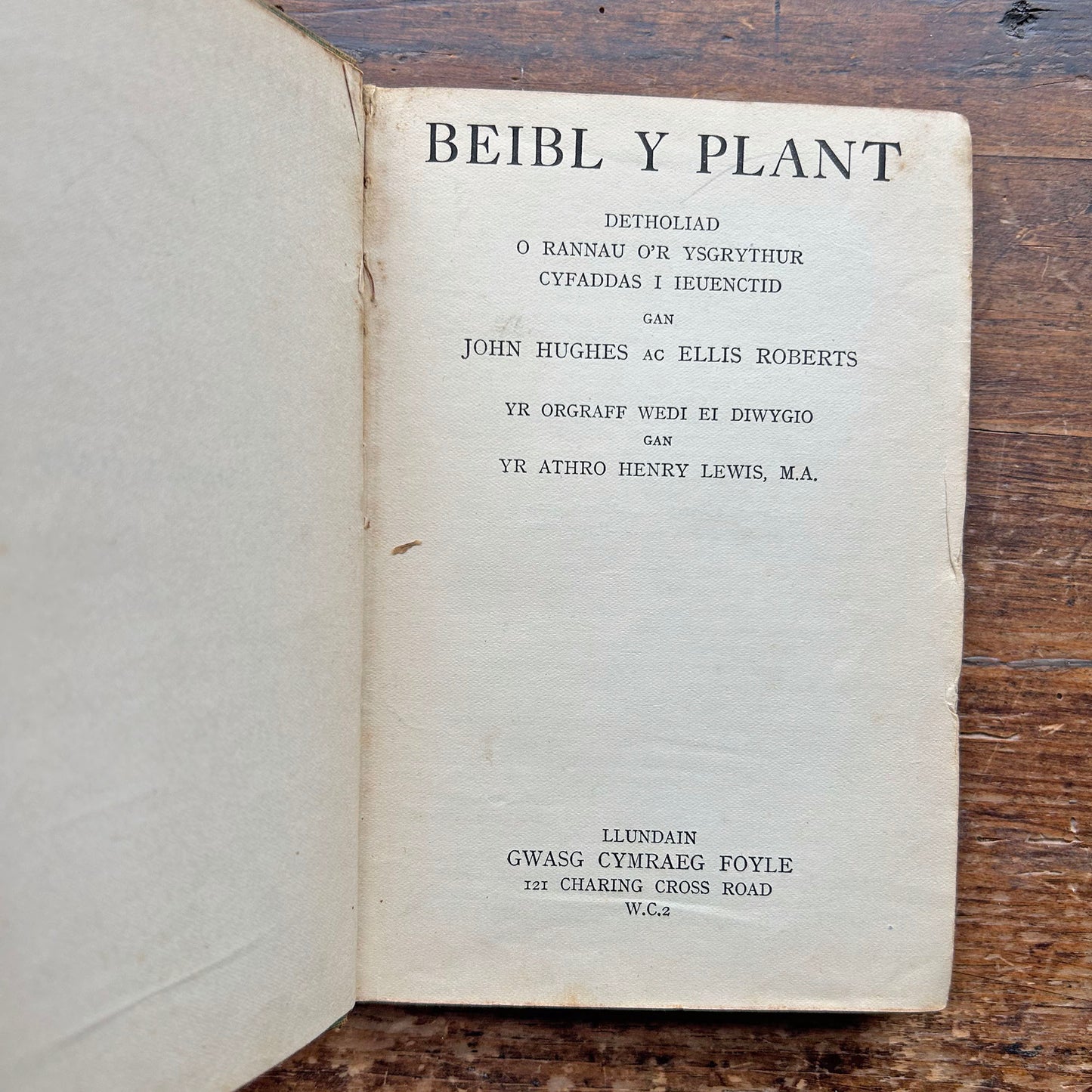 Beibl Y Plant - Welsh Children's Bible - 1929 (Preloved)