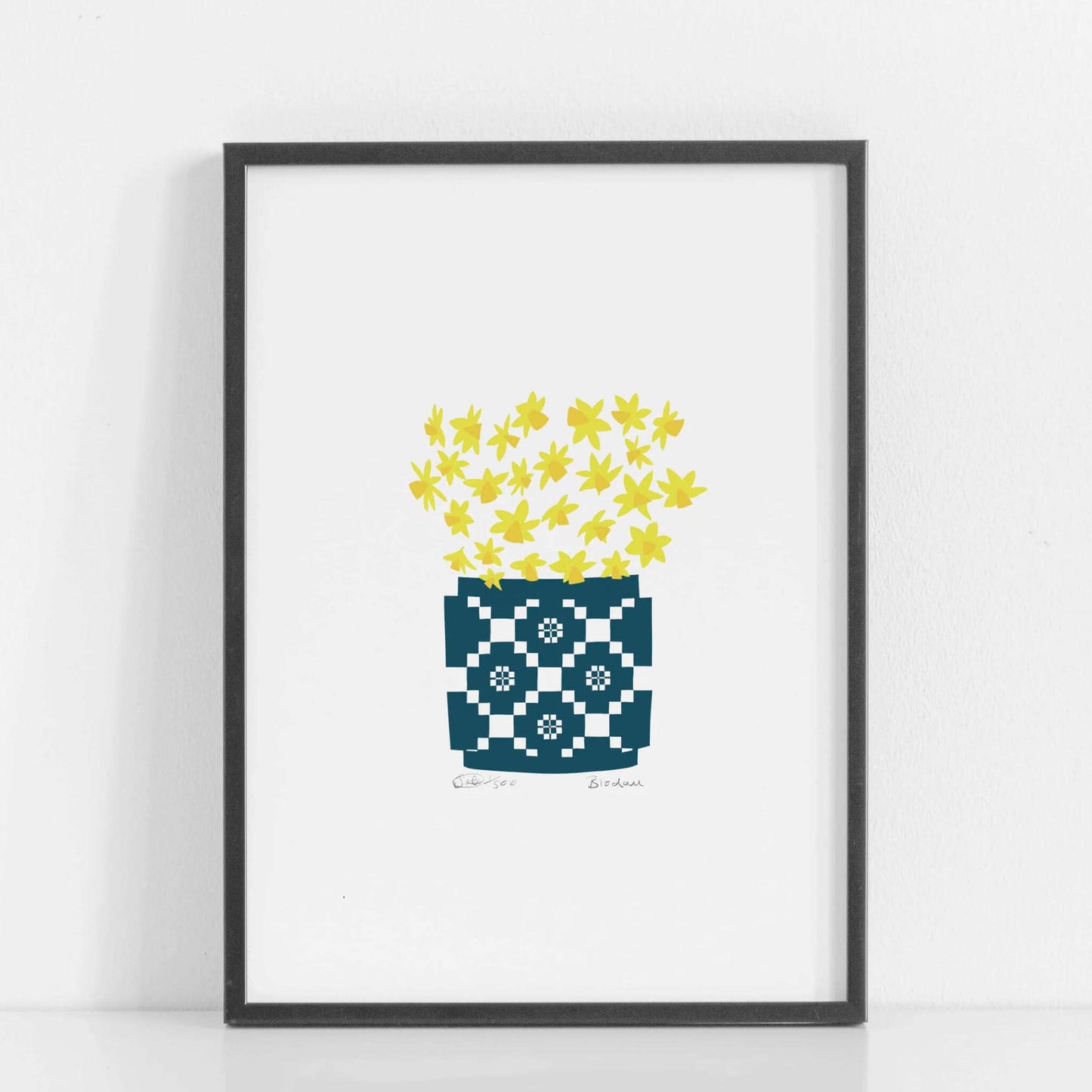 Print - Pluen - Welsh Daffodils - Blodau