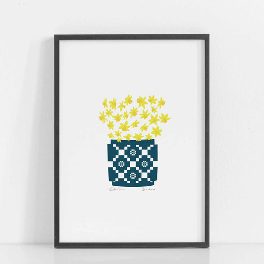 Print - Pluen - Cennin Pedr Cymreig - Blodau
