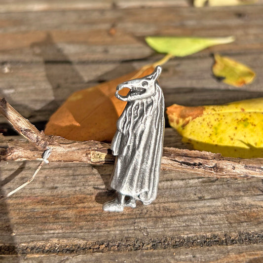 Brooch / Badge - Welsh Folk - Pewter - Mari Lwyd