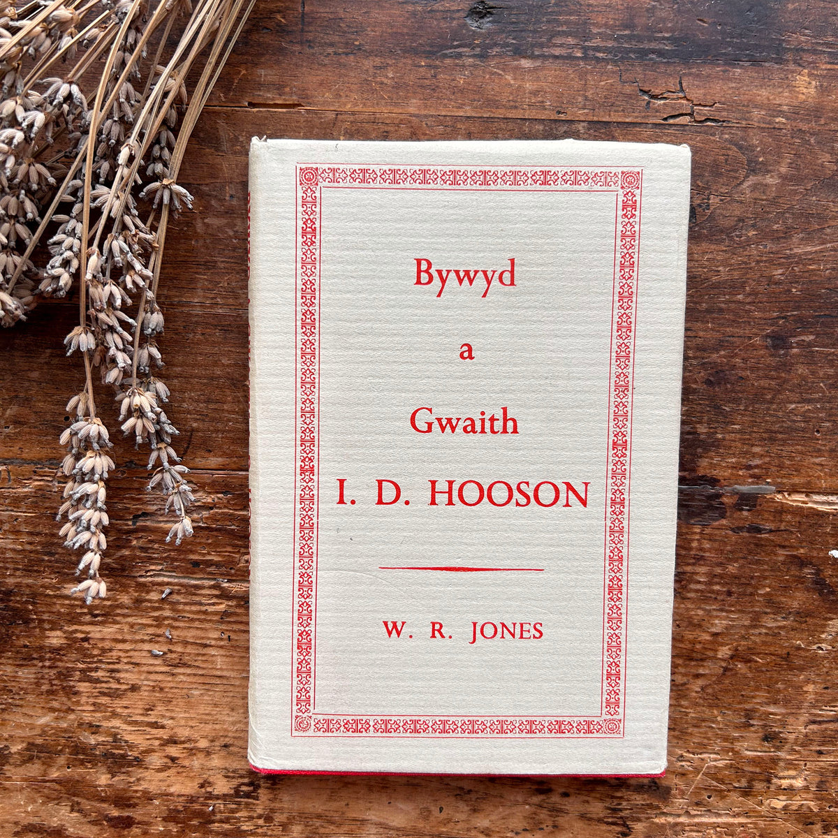 Bywyd a Gwaith I. D Hooson Biography - W. R. Jones 1954 (Preloved)