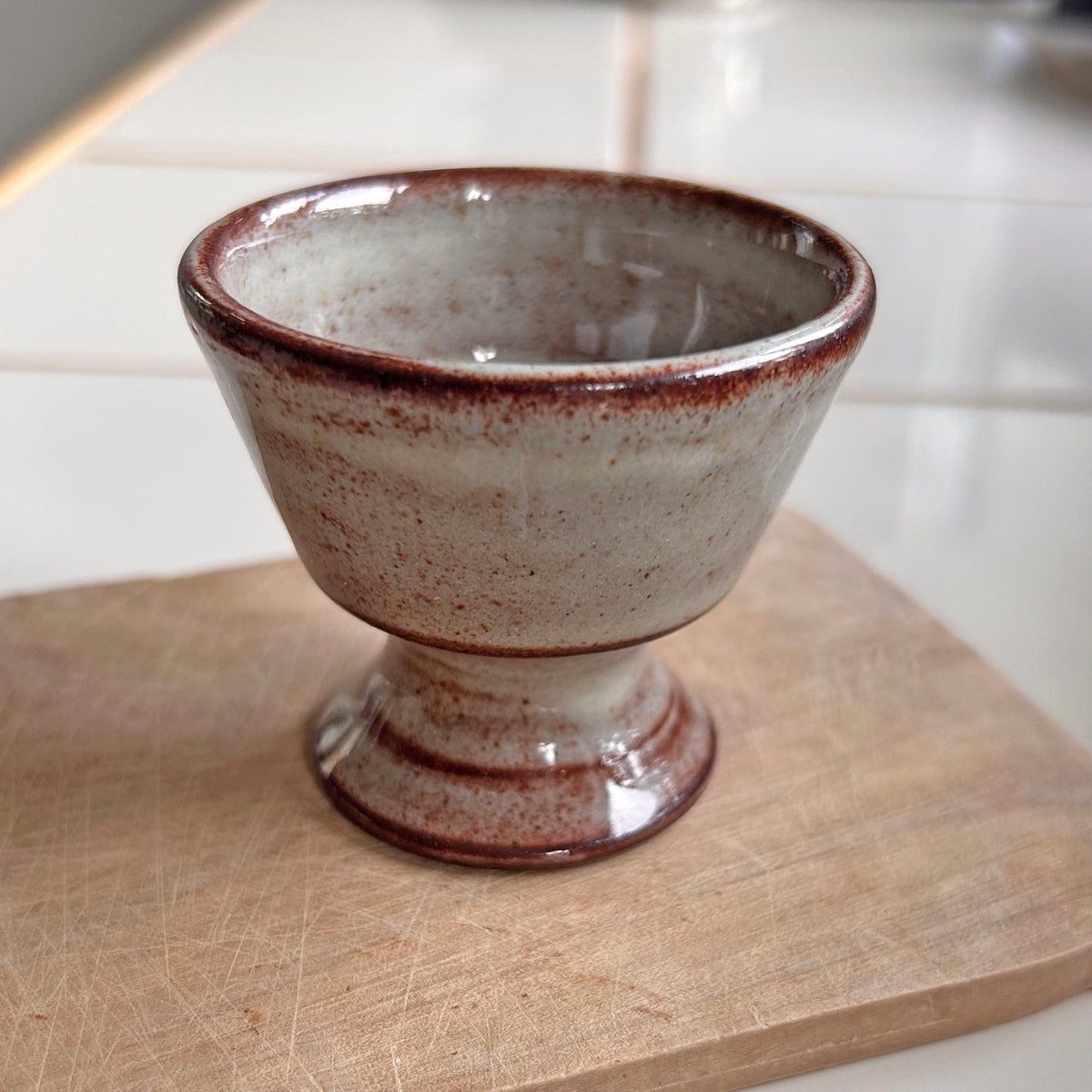 Candle Holder - Vintage Welsh Studio Stoneware Pottery - Creigiau Wales (Preloved)