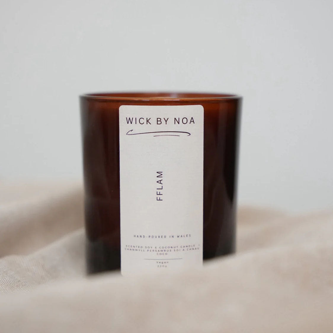 Candle - Wick by Noa - Amber Votive - Fflam