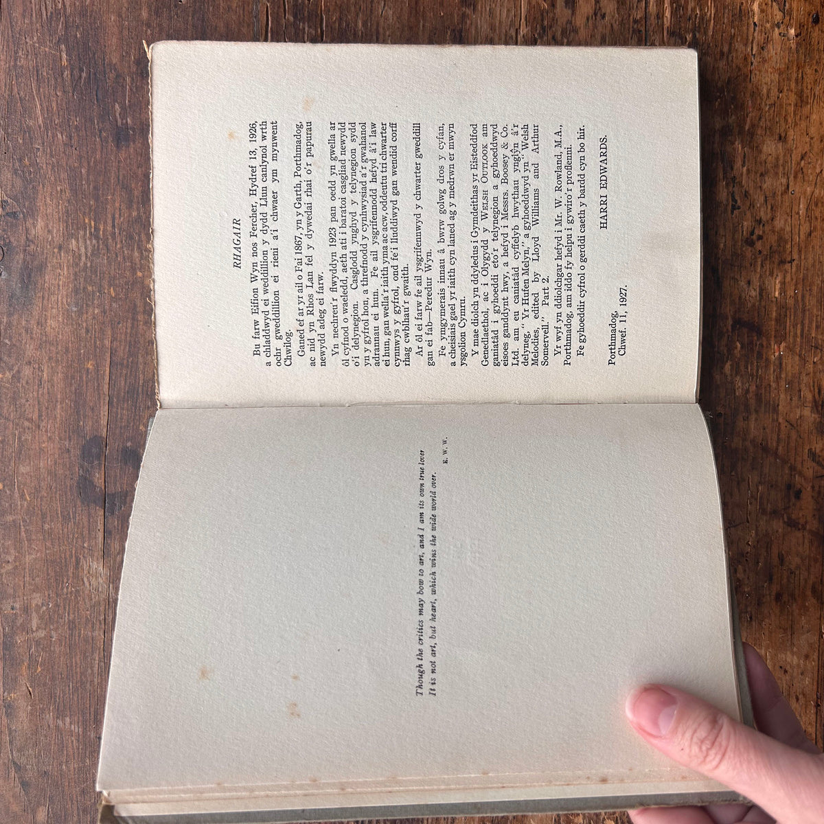 Caniadau'r Allt - Eifion Wyn - 1927 (Preloved)
