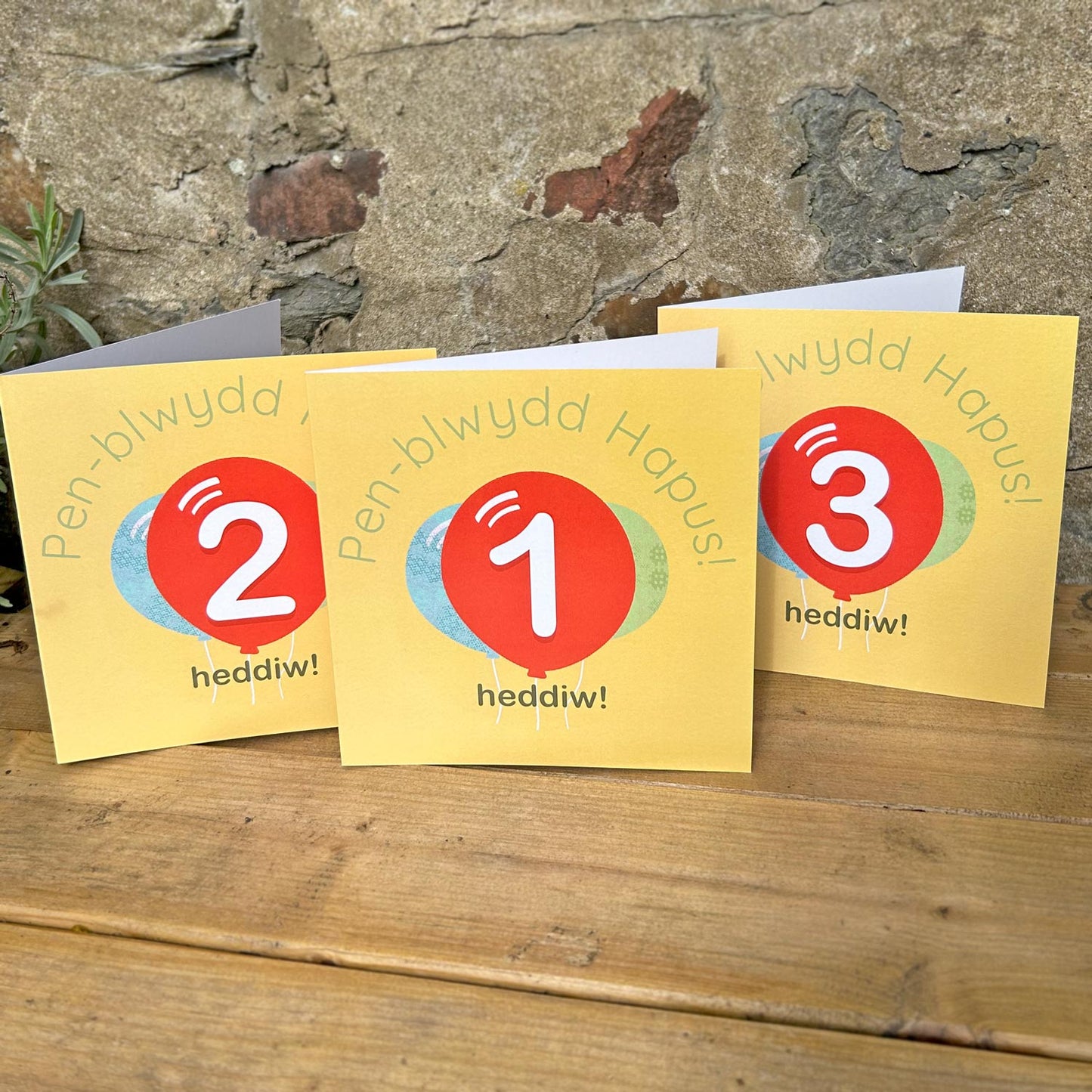 Card - Happy Birthday - Penblwydd Hapus - Kids - Choose your age