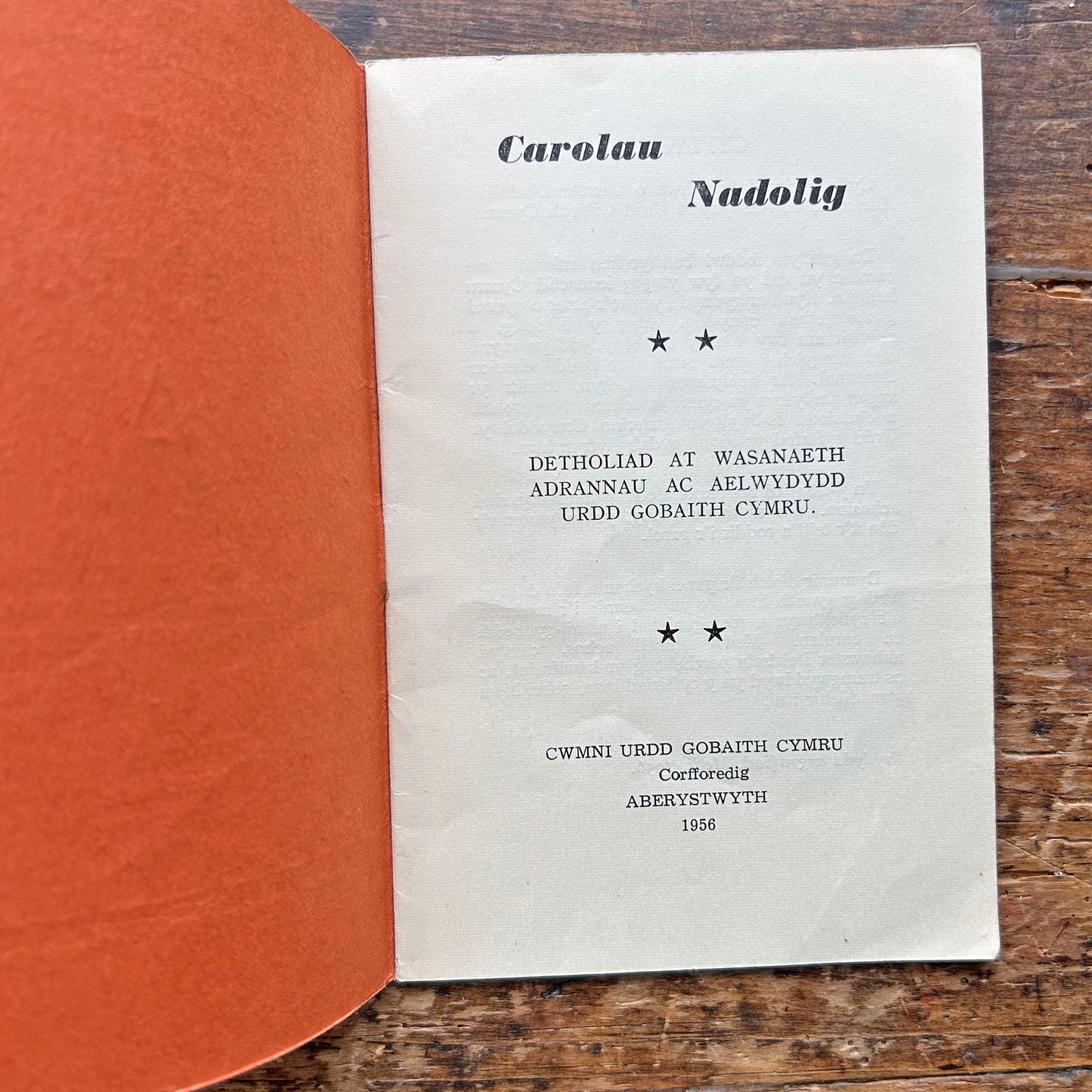 Carolau Nadolig - Christmas Carols - Urdd - 1956 (Preloved)