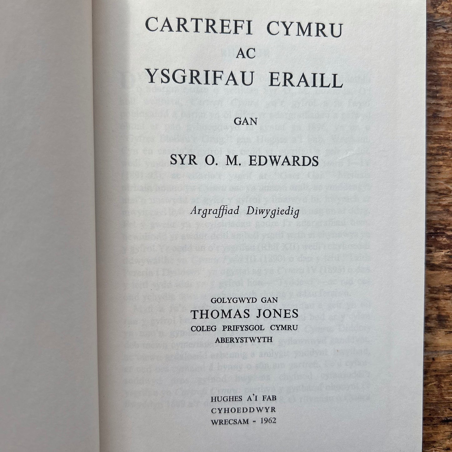 Cartrefi Cymru Ac Ysgrifau Eraill - Syr O.M. Edwards (Preloved)