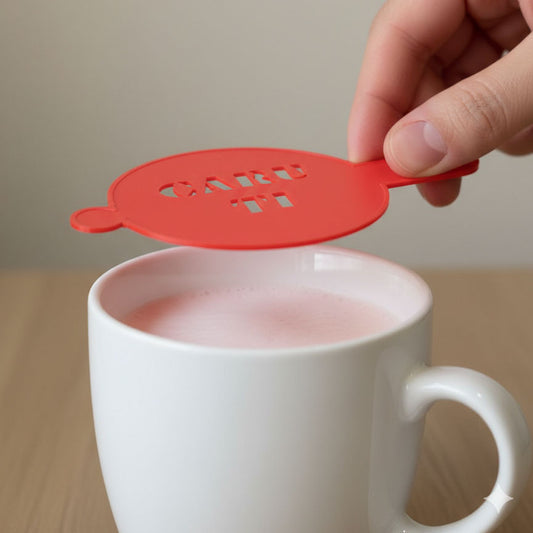 Stencil - Coffee / Latte Art - Caru Ti / Love You