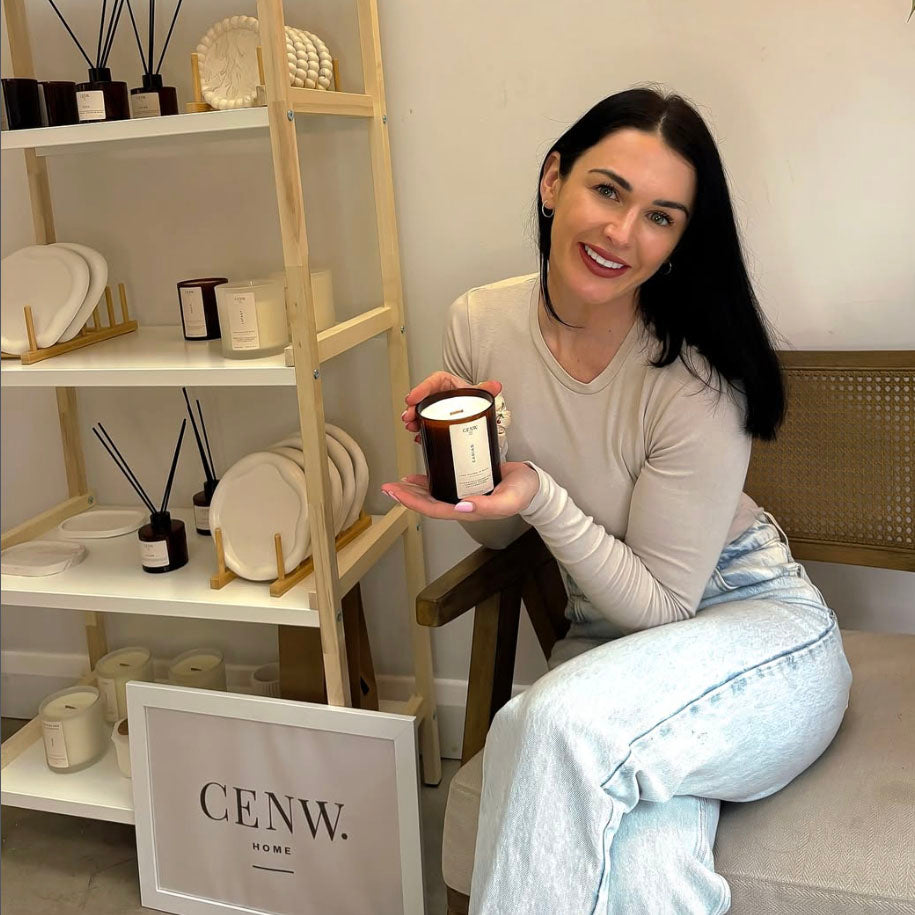 Candle - Cenw - Amber Votive - Eira / Snow