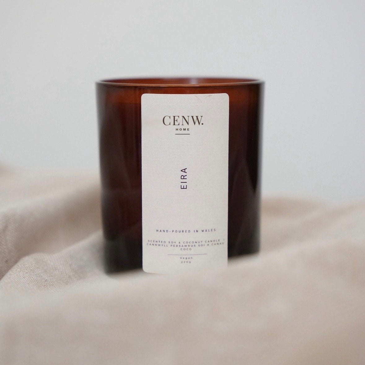 Candle - Cenw - Amber Votive - Eira / Snow