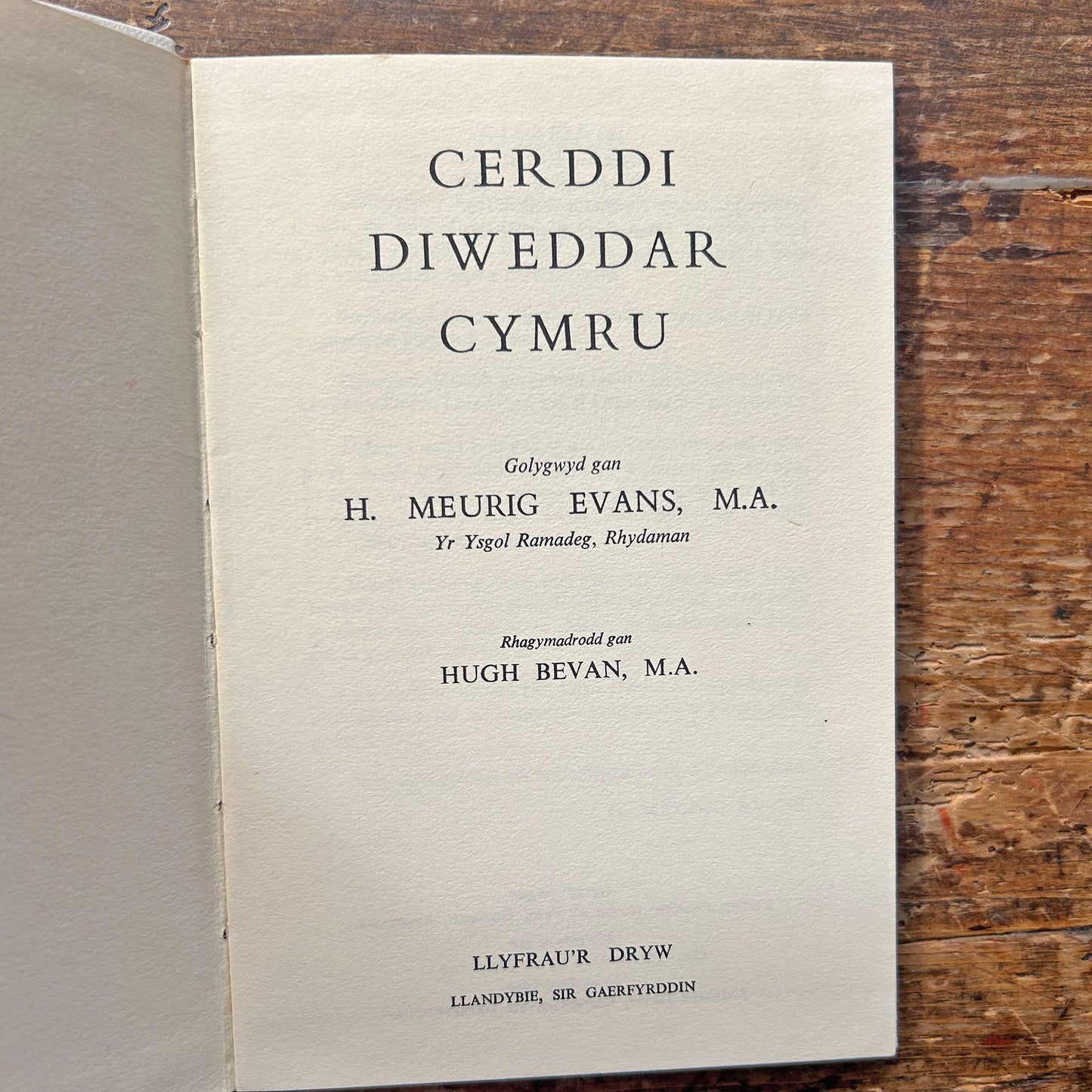 Cerddi Diweddar Cymru - H. Meurig Evans (Preloved)