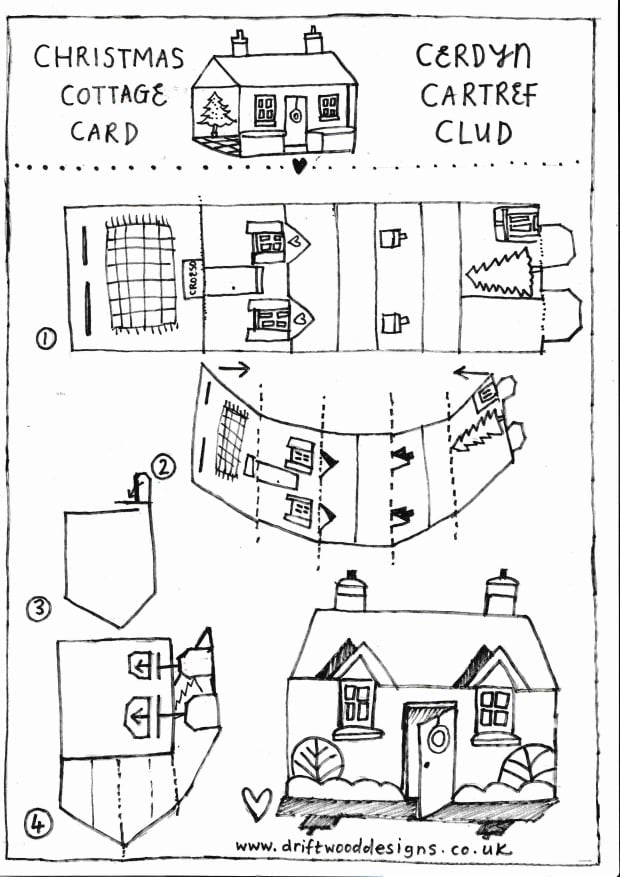 3D Card / Decoration - Christmas Cottage - No. 25