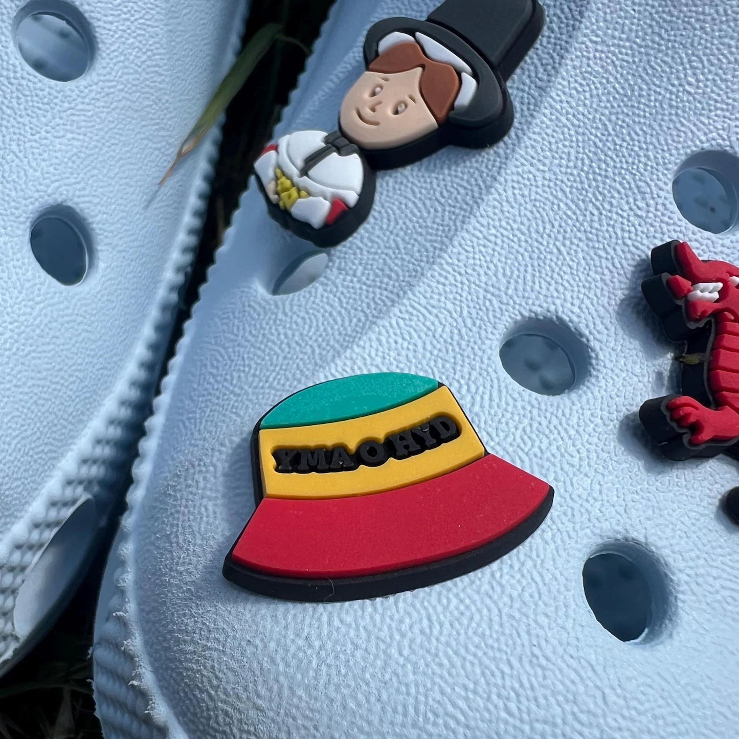 Croc Charms / Welsh Jibbitz - Welsh Lady, Dragon & Yma o Hyd