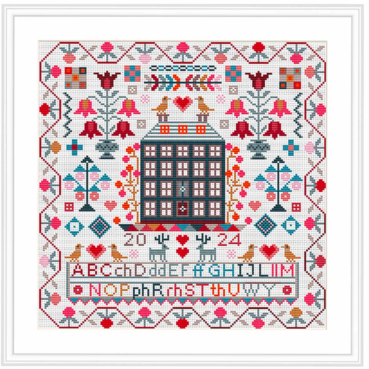 Cross Stitch Kit - Welsh Alphabet Sampler - Cathrina 1884