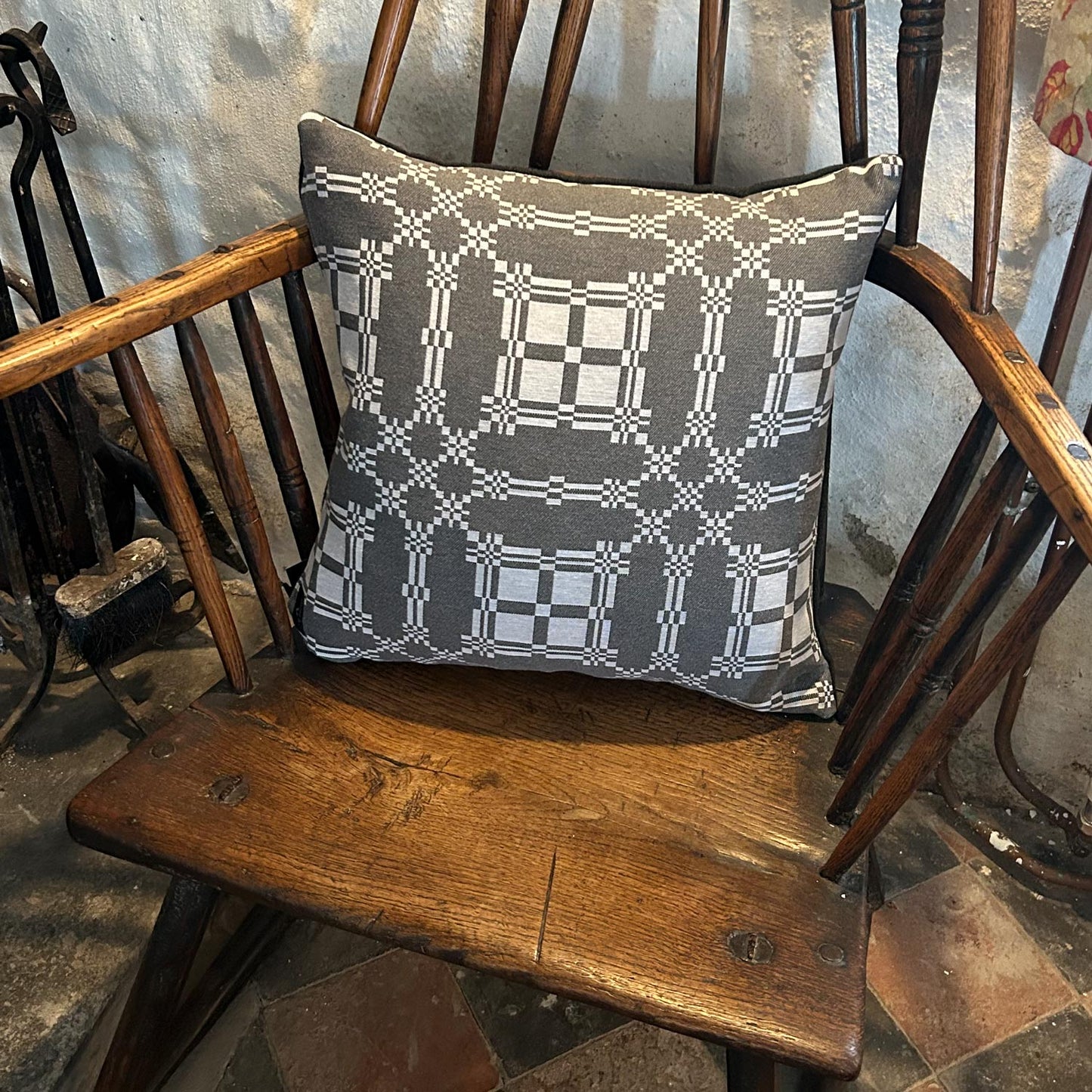 Cushion - Welsh Brithwaith - Grey