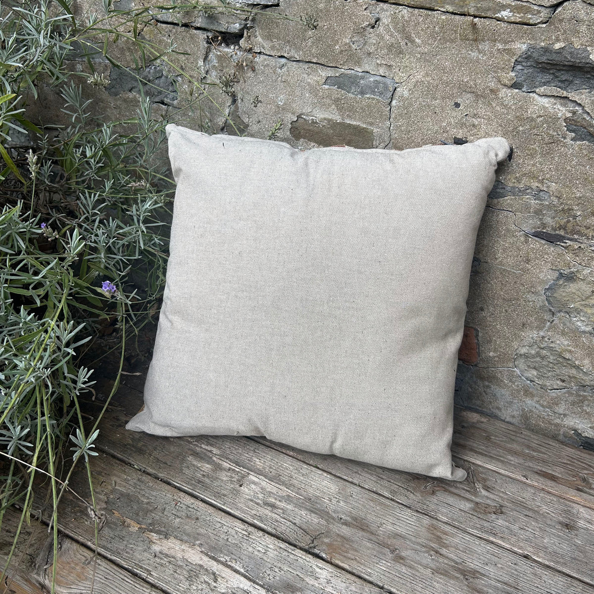 Cushion - Welsh Tapestry Cross - Terracotta Brown