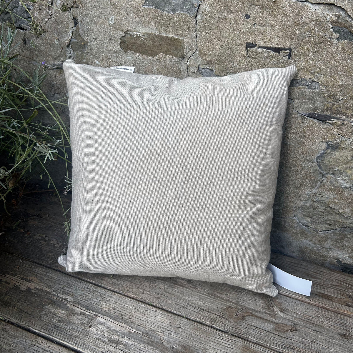 Cushion - Welsh Tapestry Design - Sea Blue & Driftwood