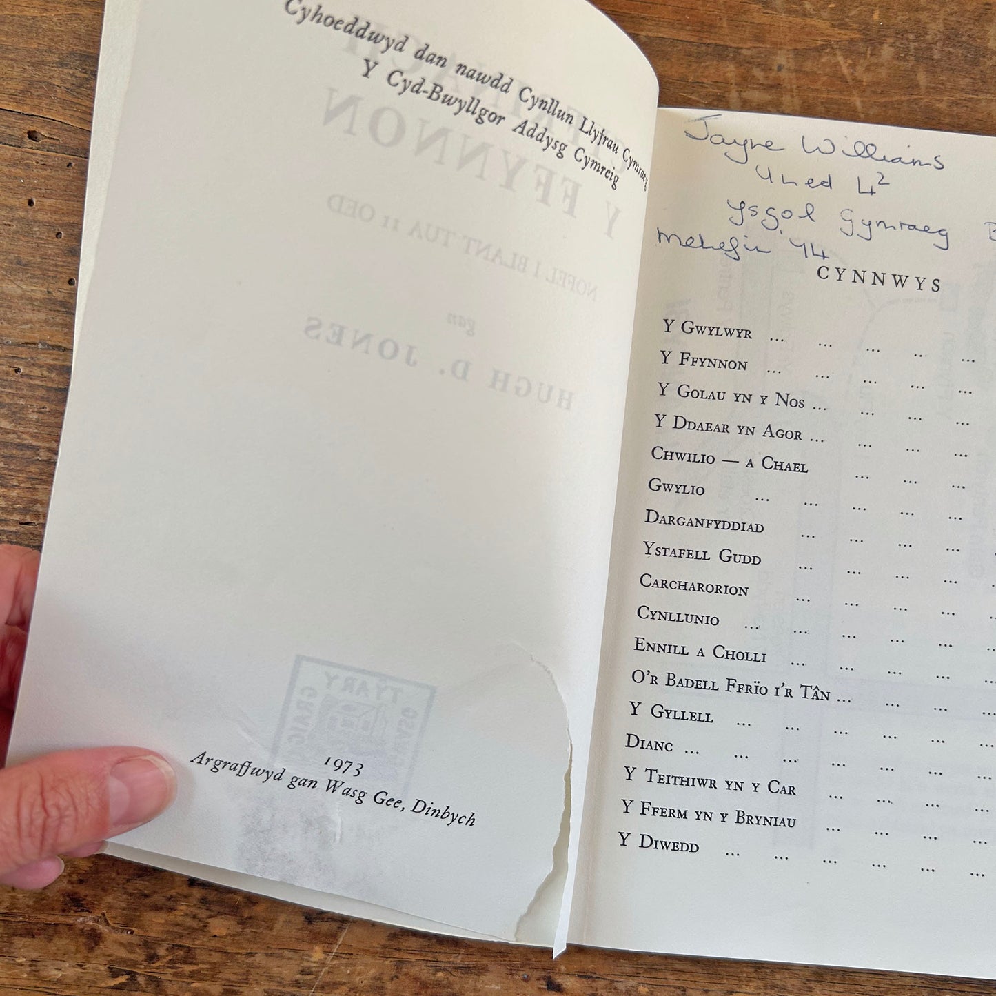 Cyfrinach y Ffynnon - Hugh D. Jones (Preloved)