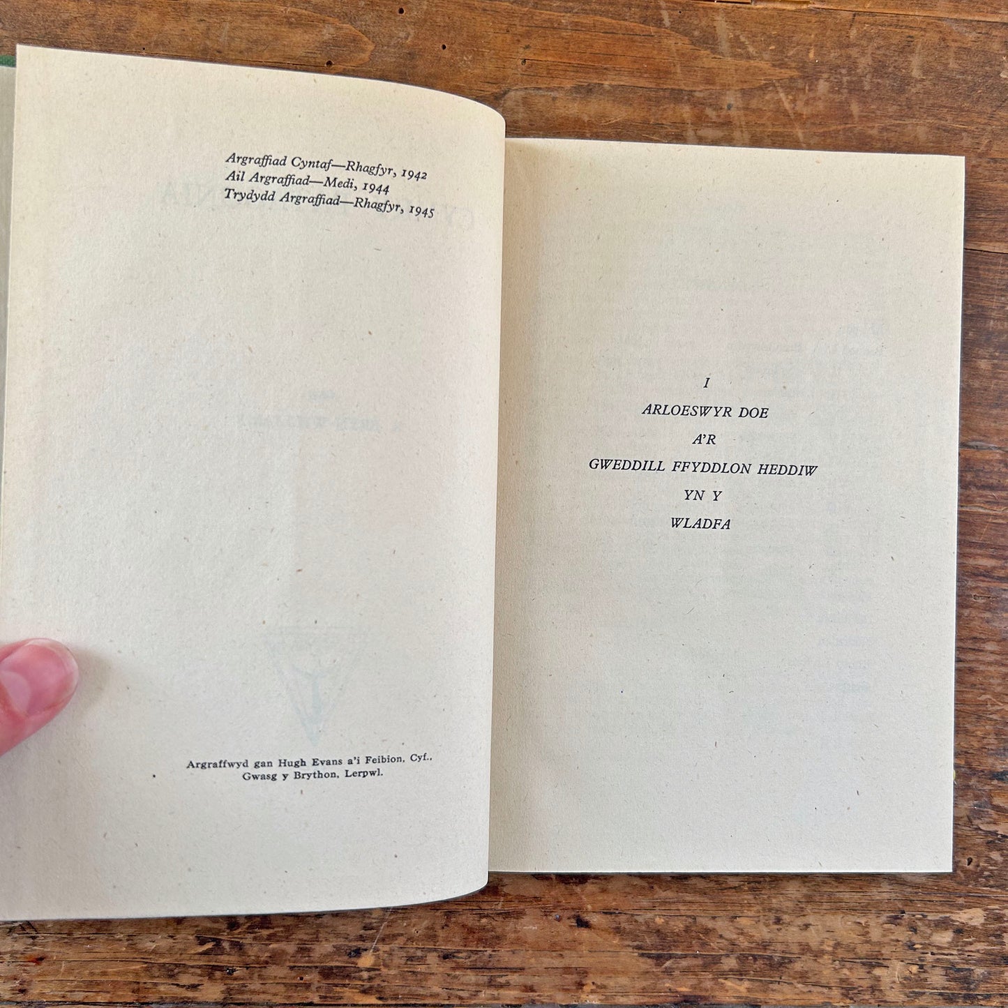 Cymry Patagonia - R. Bryn Williams - Vintage Welsh Book - 1945 (Preloved)