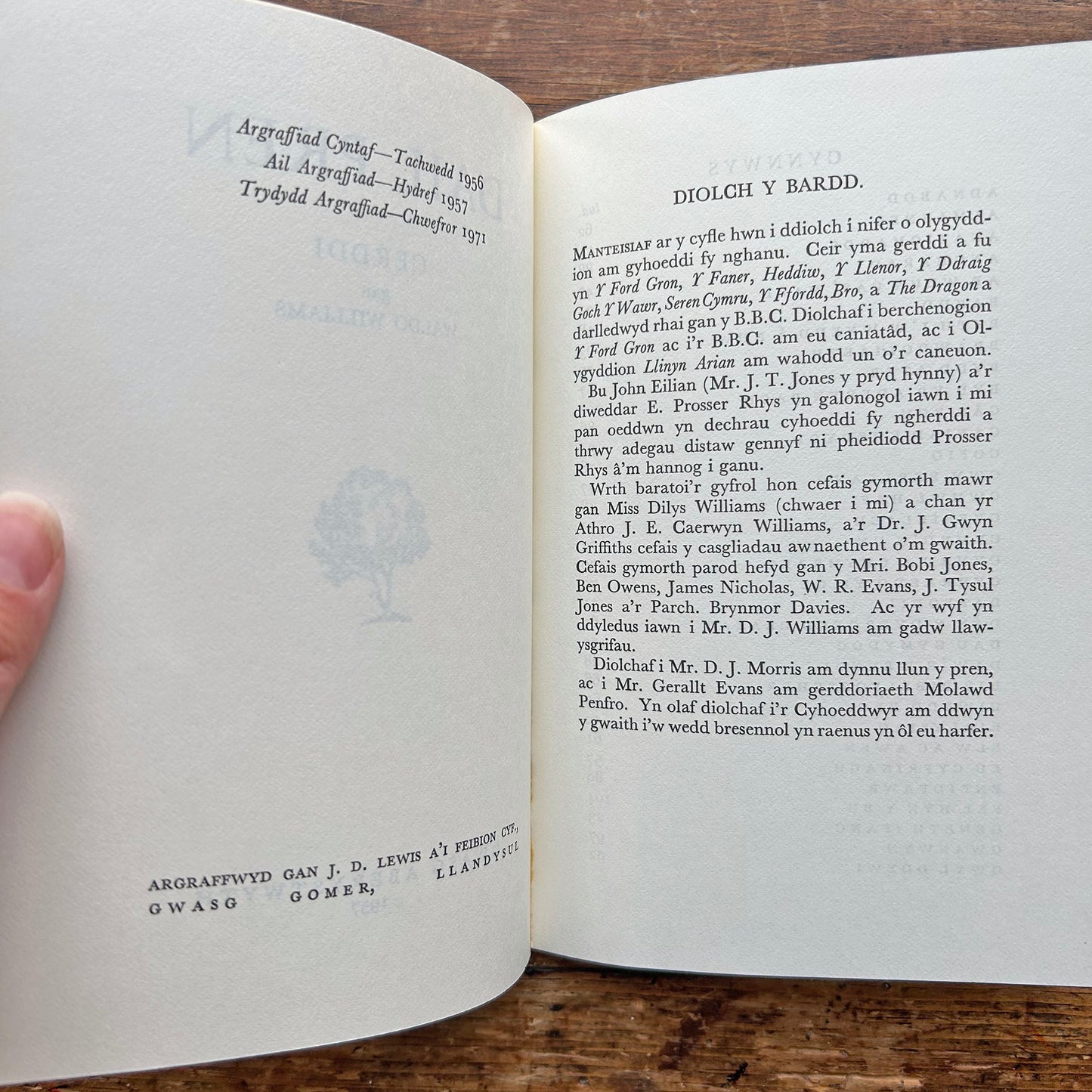 Dail Pren - Cerddi - Waldo Williams - 1971 (Preloved)