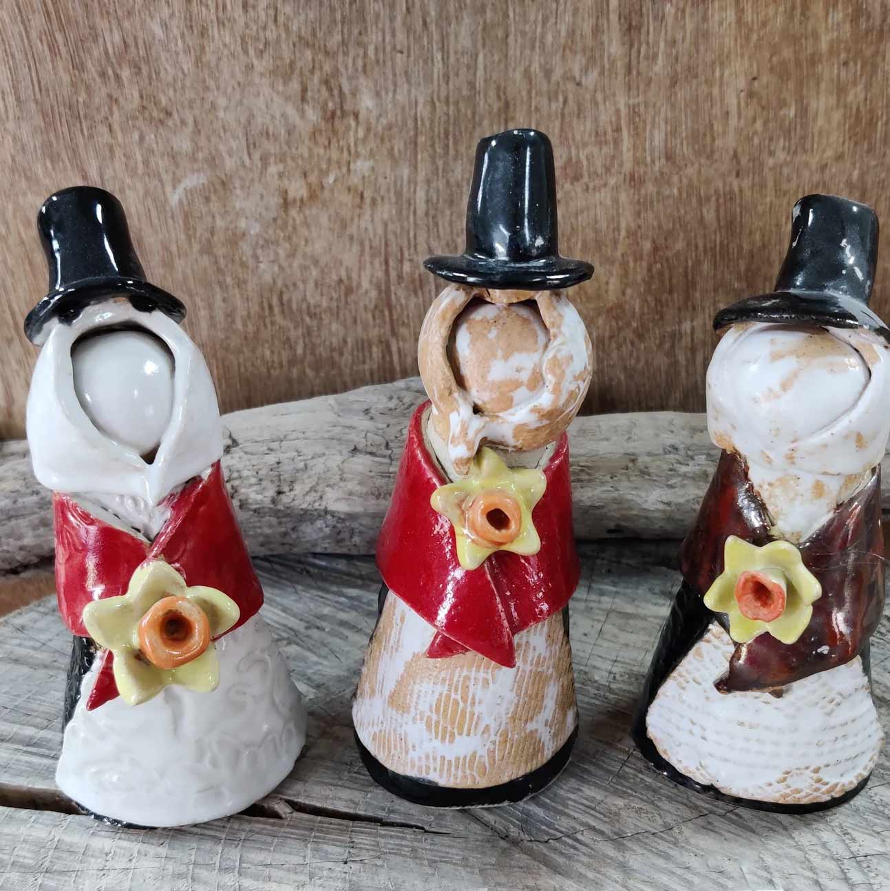 Addurn / Addurn - Ceramig / Llestri Cerrig - Wedi'u Gwneud â Llaw - Welsh Lady