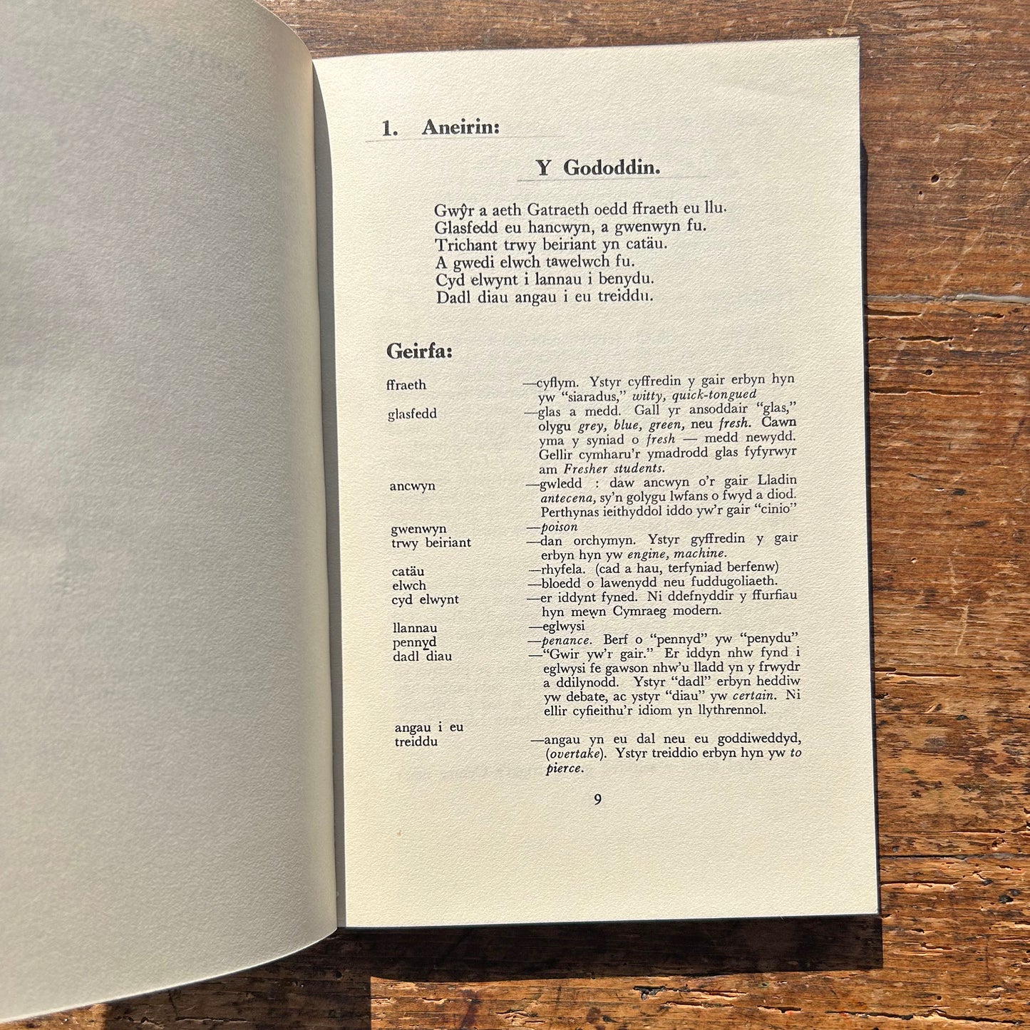 Detholiad o Farddoniaeth Cymraeg - Poetry for Welsh Learners - Jac L. Williams (Preloved)