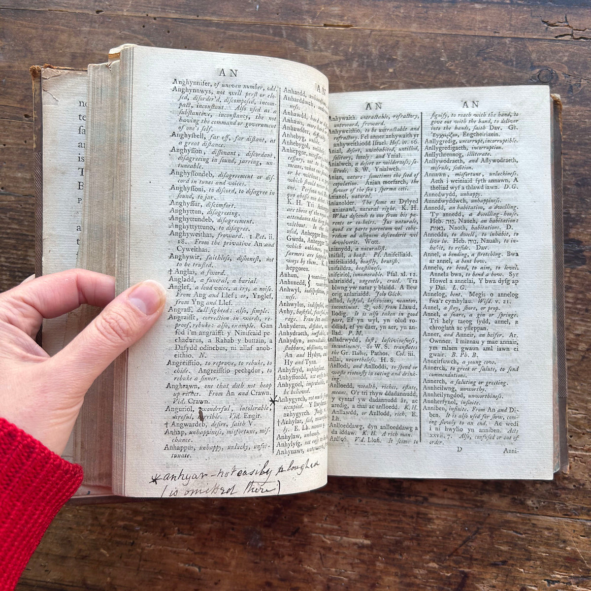 Dictionary / Geiriadur - Antiquae Linguae Britannicae - Richards Welsh & English - Antique 1759 (Preloved)