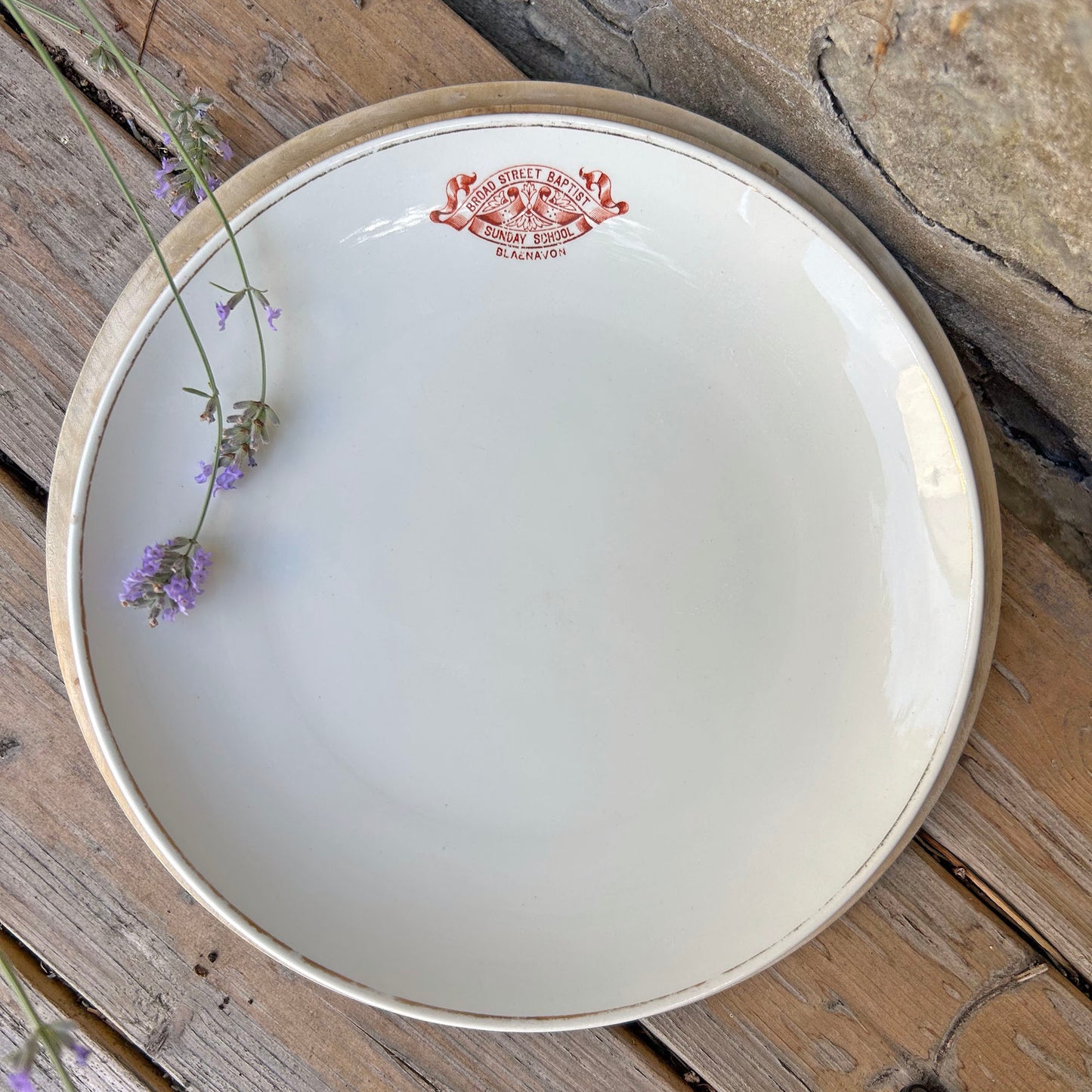 Dinner Plate - Blaenavon Sunday School - Antique Victorian (Preloved)