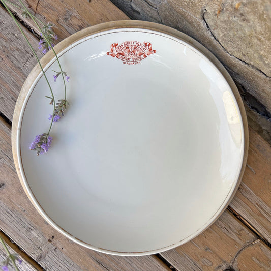 Dinner Plate - Blaenavon Sunday School  - Antique Victorian (Preloved)