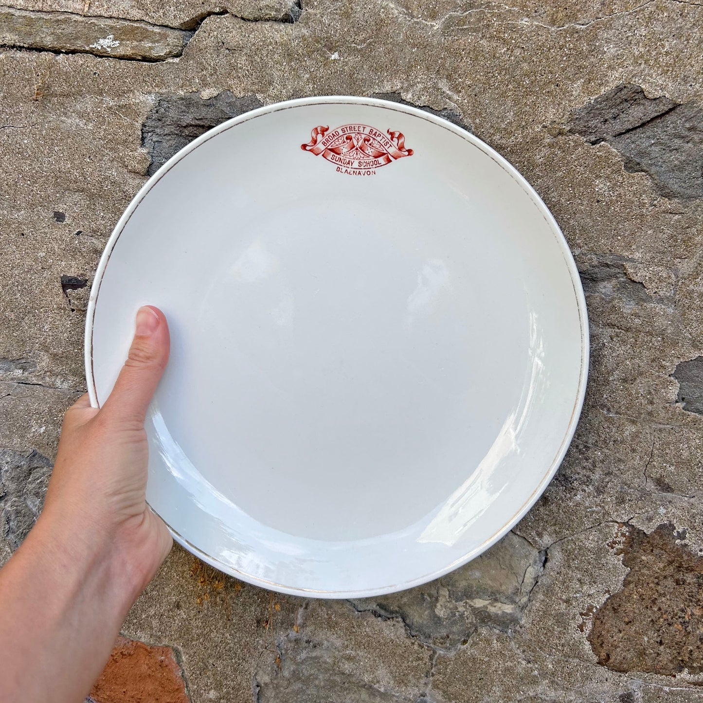 Dinner Plate - Blaenavon Sunday School - Antique Victorian (Preloved)