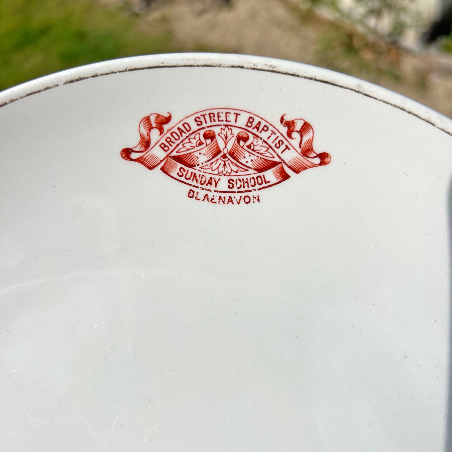 Dinner Plate - Blaenavon Sunday School - Antique Victorian (Preloved)