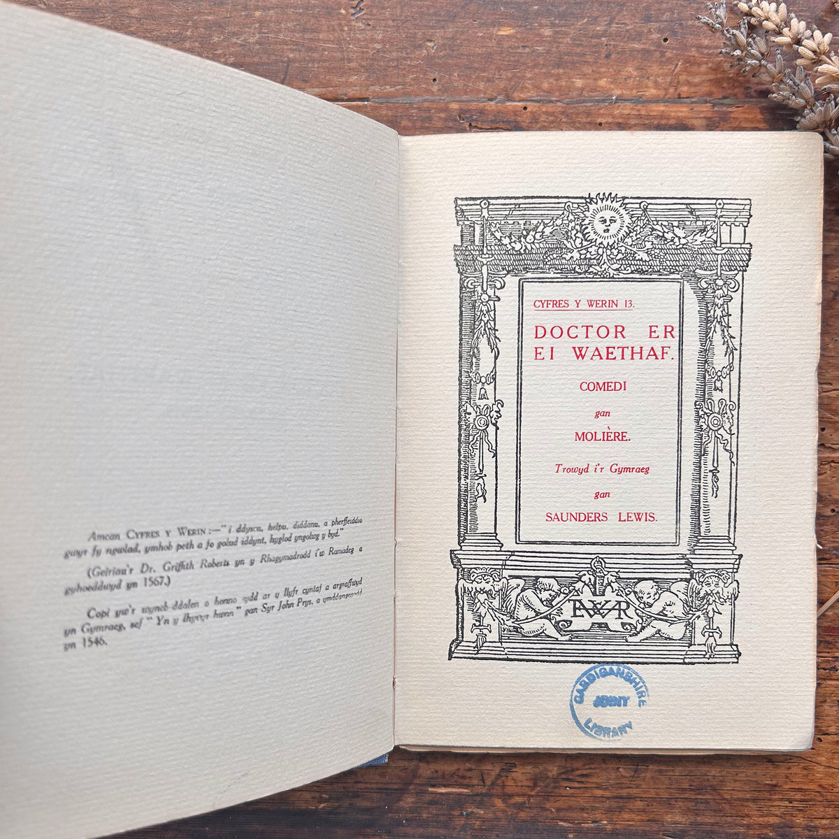 Doctor er ei Waethaf - Moliere - 1924 (Preloved)