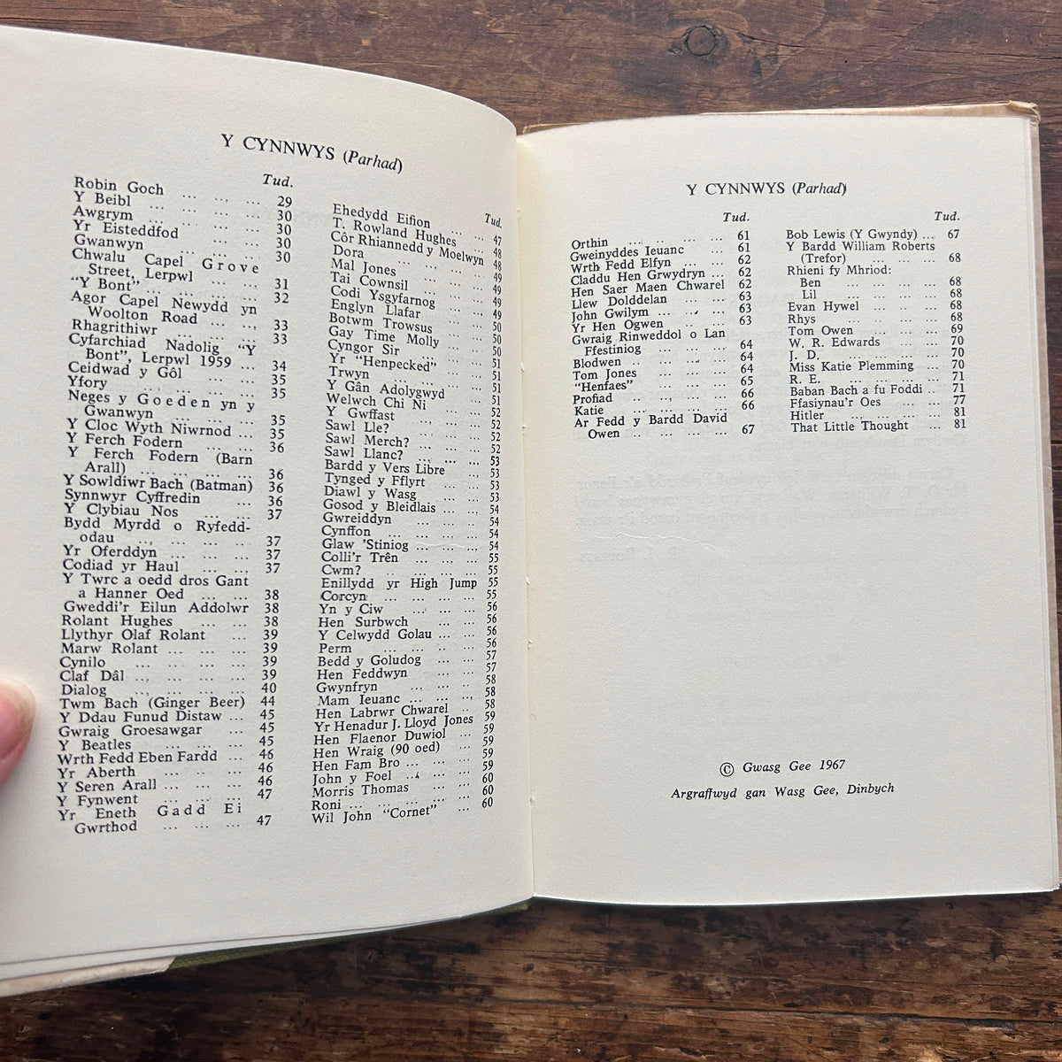 Dolanog - gydag Englynion a Cherddi Eraill - R. J. Roberts - 1967 (Preloved)