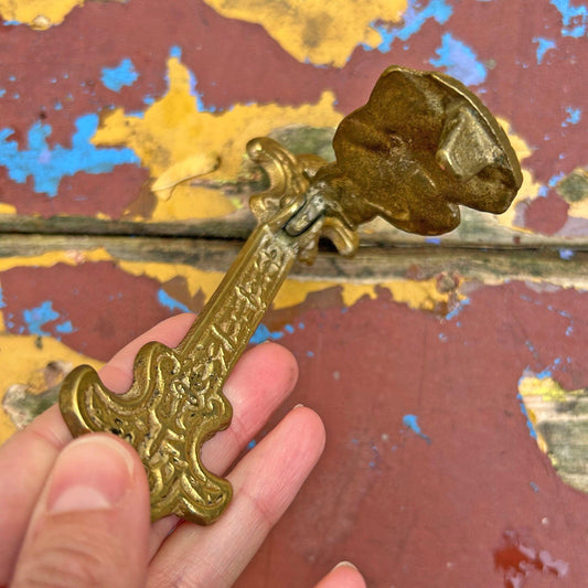 Door Knocker - Vintage Brass - Welsh Lady / Jenny Jones (Preloved)