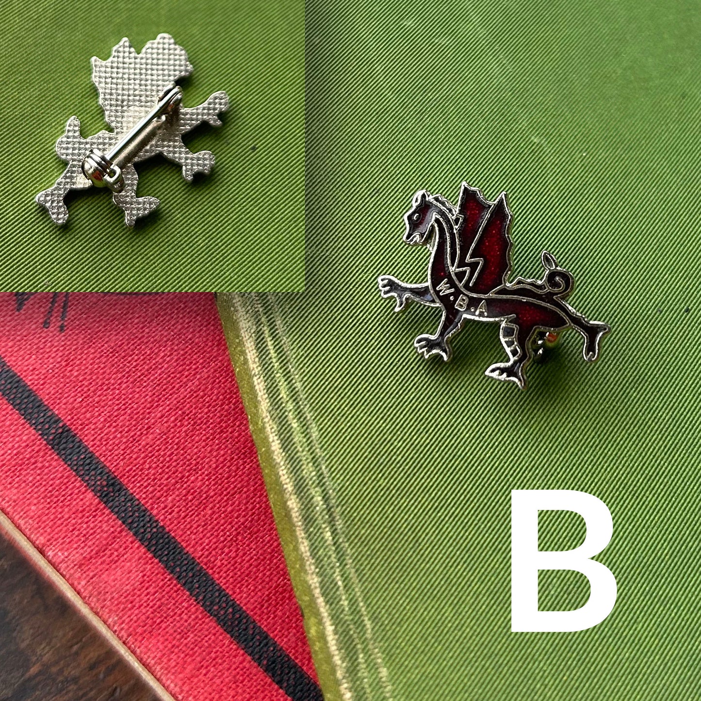 Bathodyn Pin Lapel - Hen Ffasiwn - Draig WBA (Wedi'i Ail-law)