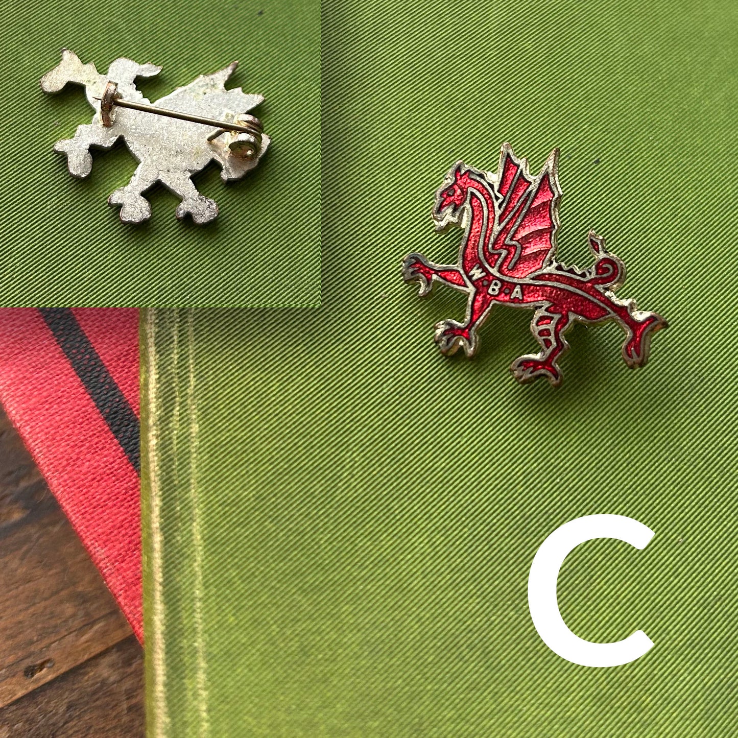 Bathodyn Pin Lapel - Hen Ffasiwn - Draig WBA (Wedi'i Ail-law)