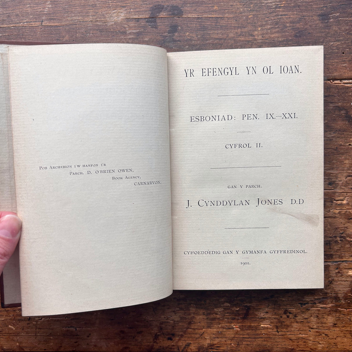 Efengyl Ioan - Pen. IX-XXI - J. Cynddylan Jones - 1901 (Preloved)