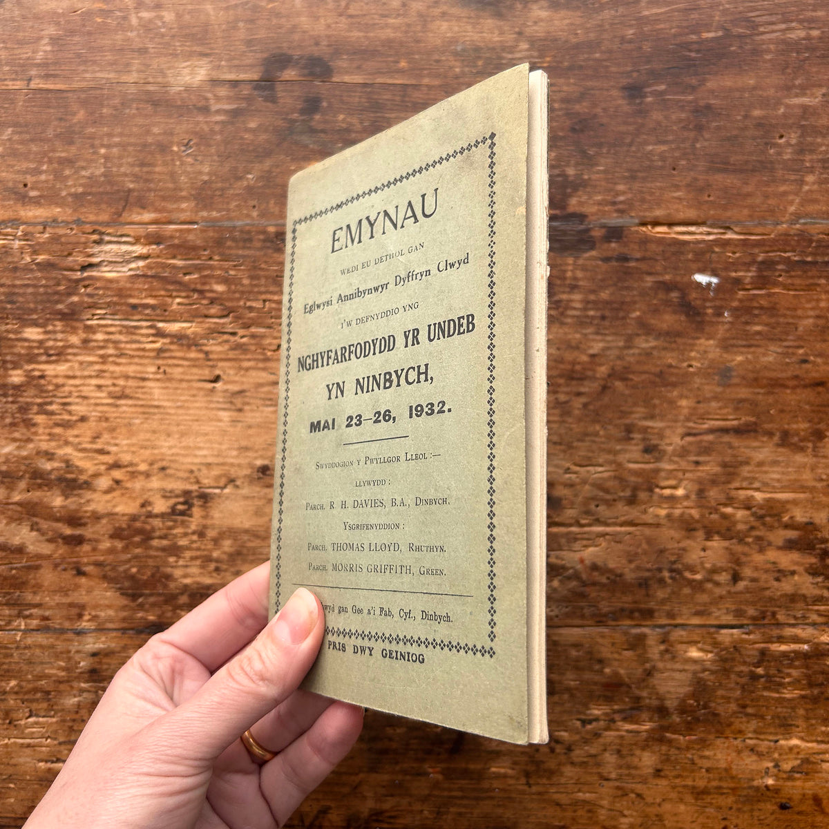 Emynau - Welsh Hymn Booklet - 1932 (Preloved)
