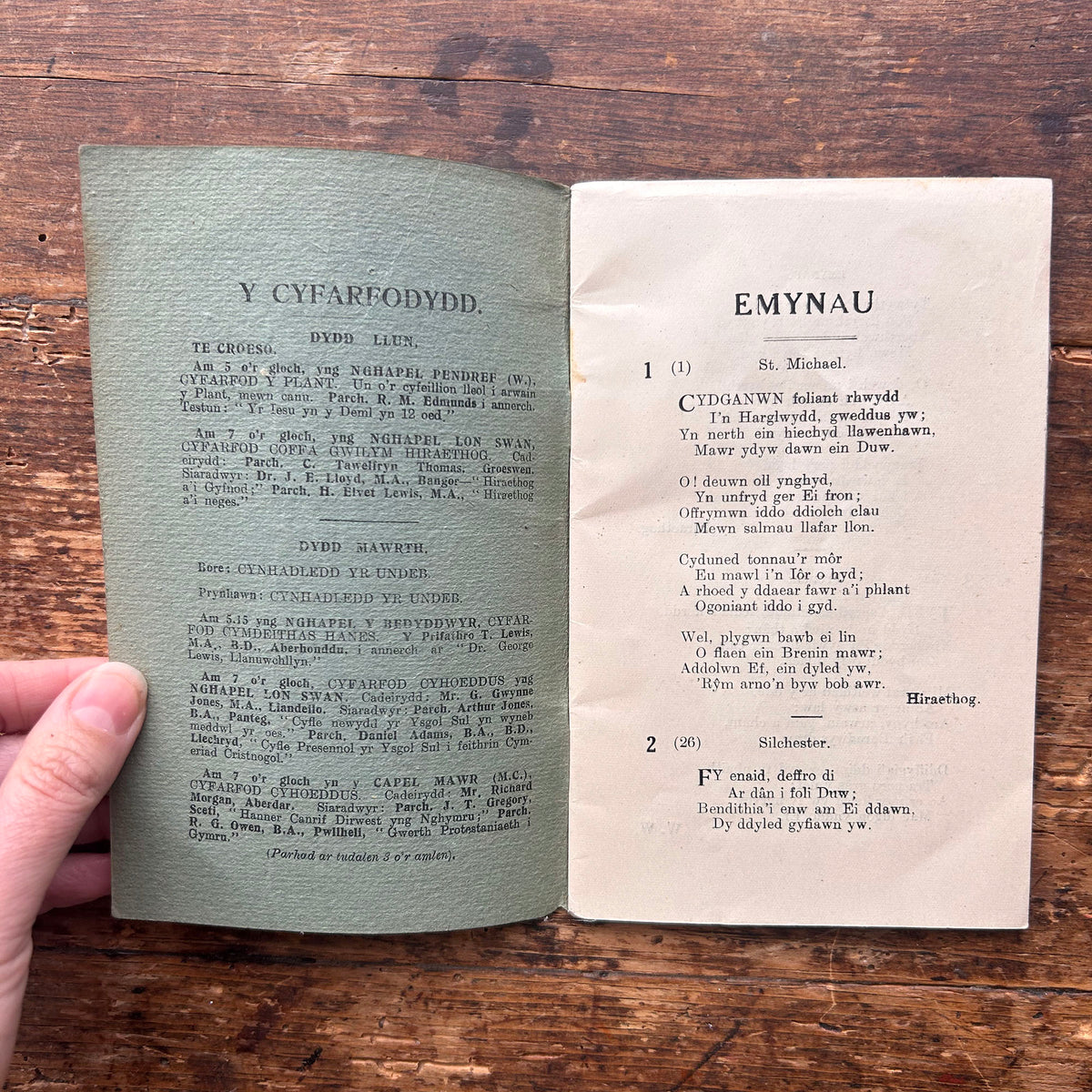 Emynau - Welsh Hymn Booklet - 1932 (Preloved)